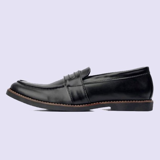Sepatu Formal Pria Loafers Kulit hitam BIG SIZE 43-44-45-46-47-48 Sepatu Slip on Pantofel Ukuran BESAR JUMBO cowok trendy