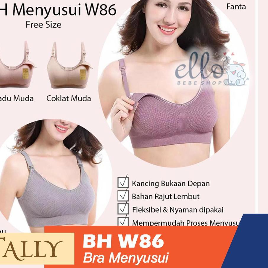 $HargaGrosir$ TALLY BH W86 Bra Menyusui Maternity Bahan Rajut Seamless Lembut Tally W86 - Istimewa