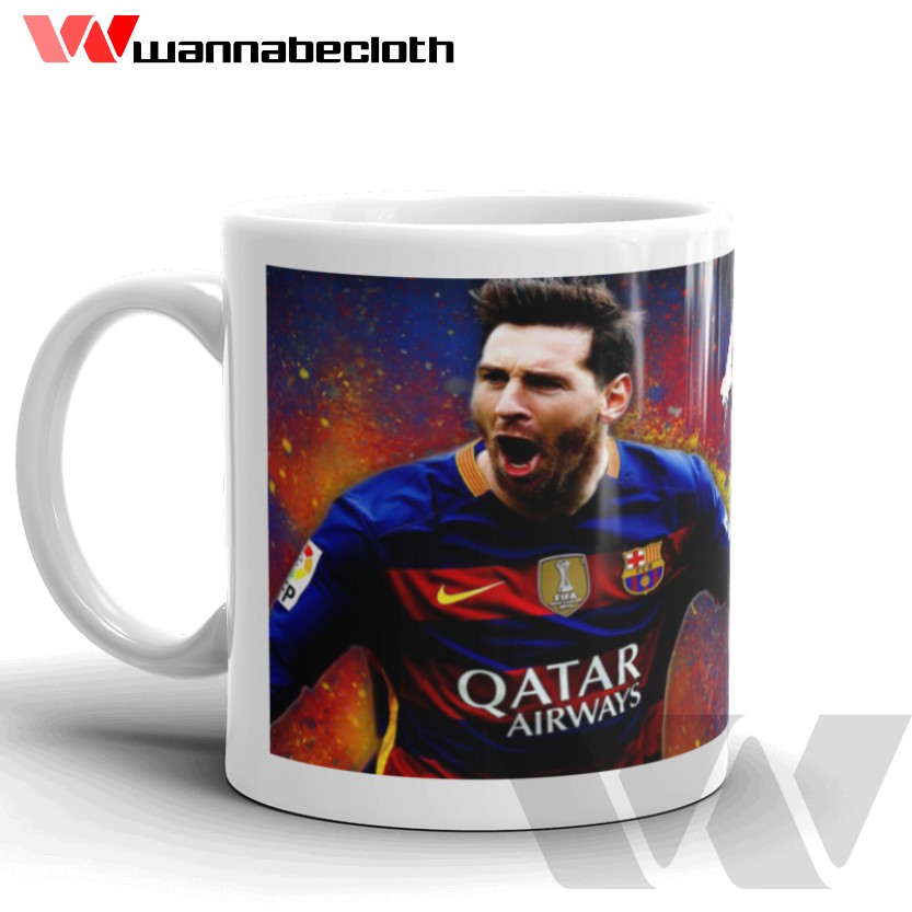 Mug Barcelona Gelas Barcelona Mug Bola Gelas Bola Mug Custom Mug Unik Cetak Mug Lionel Messi V1