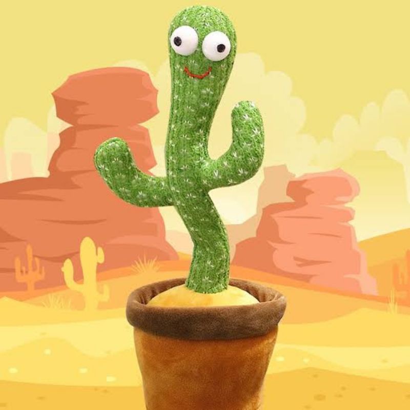 singing dancing cactus boneka kaktus joget