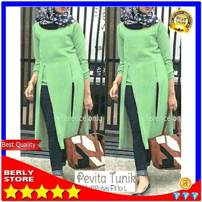 Baju Atasan Tunik Pevita Wanita Remaja Modernn Skin Twiscone Terlaris