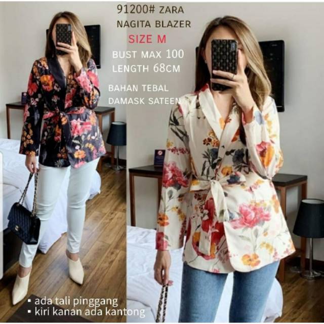 blazer zara nagita import size M 91200 (Ms) / atasan wanita