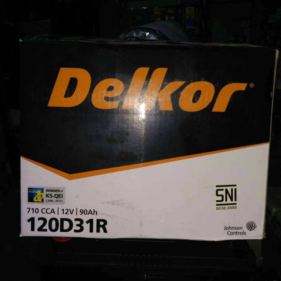 Jual Aki Kering Mobil Delkor 120D31R 12V 90Ah Made In Korea | Shopee