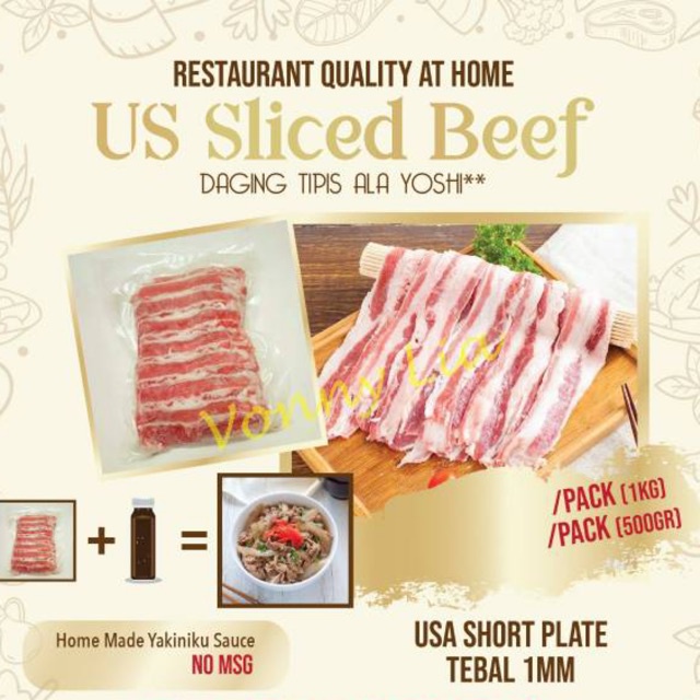 

Us sliced beef