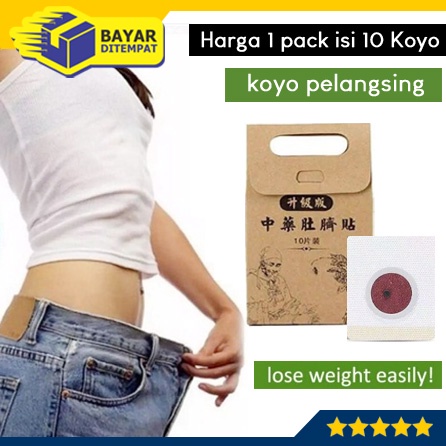 [1pack-10pcs] Koyo Pelangsing Perut Magnet Herbal Alami Diet Skim