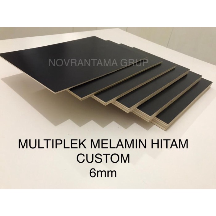 Multiplek Melamin Hitam 6mm Custom Harga /cm2. Custom Plywood 6mm