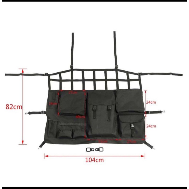 Tas Organizer Penyimpanan Bagasi Jeep Wrangler JK JT JL 2007-2018/ Organizer Bag Set Jeep Wrangler