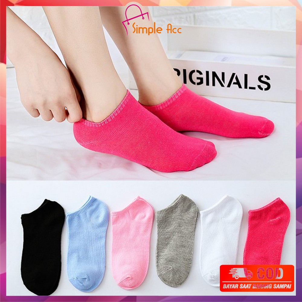 ~COD~ DO-P51-P54 Kaos Kaki Pendek Dewasa / Kaos Kaki Semata Kaki / Kaos Kaki Ankle Motif/Short Socks-Polos