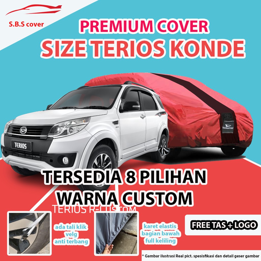 Body Cover OUTDOOR PREMIUM TERIOS LAMA /Sarung Mobil Terios Old Konde /Mantel Terios / Mantol Terios