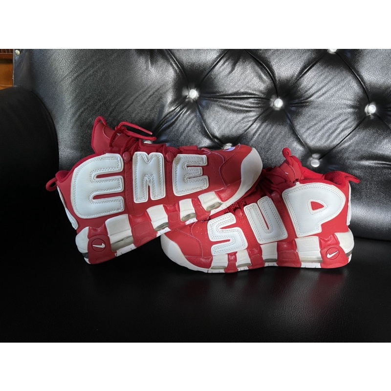 Nike Uptempo Supreme merah putih