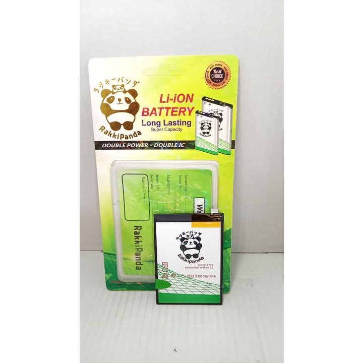 BAT BATERAI BATRE BATTERY DOBEL POWER IC  RAKIPANDA BLP721 REALME C2
