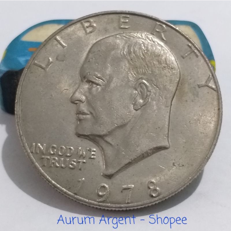 SCAMPA.21-- 1 PC KOIN TEMBAGA-NIKEL EISENHOWER DOLLAR TH 1978. -- COPPER-NICKEL COIN --