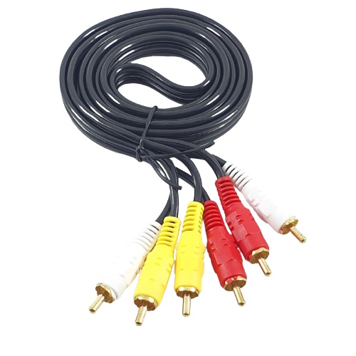 Kabel RCA 3 ke 3 Audio Video Speaker Aktif Jek Xuliu 1.5 meter Buat Setop Box