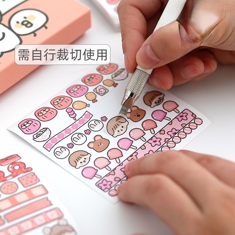 READY STOCK BISA COD - 1 LEMBAR CUTE DECO STICKER BELUM DIPOTONG CARTOON FANCY KAWAII KOREAN JAPANESE STYLE DIY SCRAPBOOK JURNAL DIARY STIKER LUCU AESTHETIC LOVELY PINK GIRLS KARAKTER KARTUN ANAK PEREMPUAN BOTOL AIR MINUM VIRAL LAPTOP PHONE CASE HP UNIK