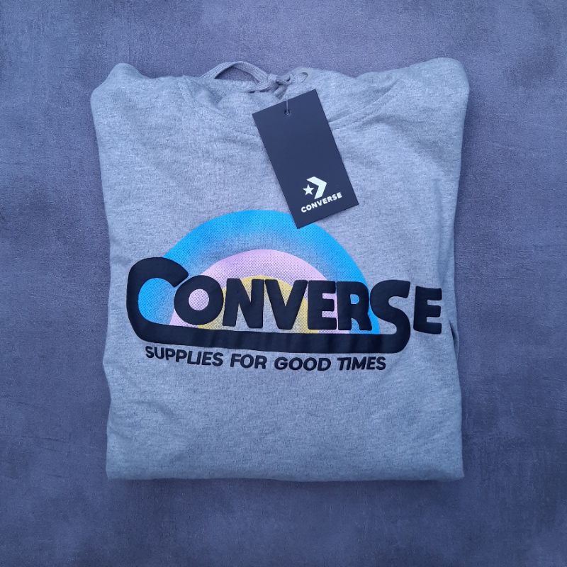 HOODIE CONVERSE CLASSIC SCRIPT GREY