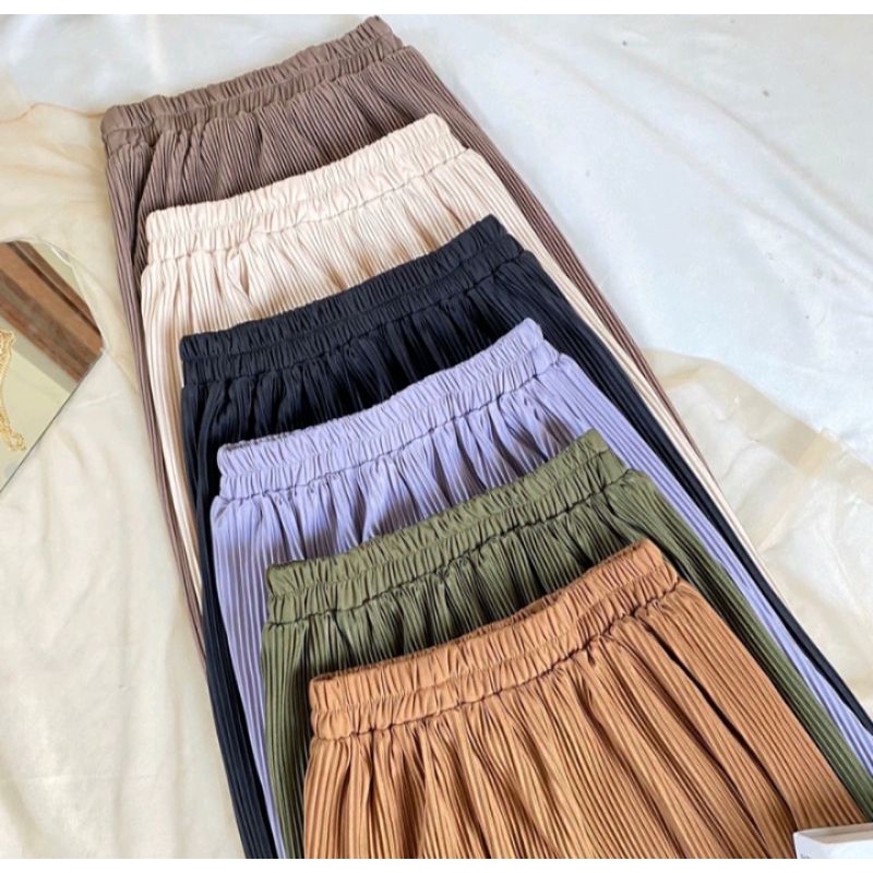 Rok span plisket lidi termurah terbaru bisa COD