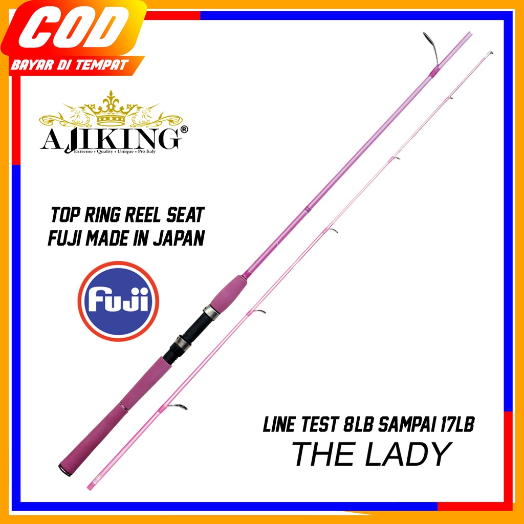 JORAN PANCING AJIKING THE LADY TOP RING + REEL SEAT FUJI 8-17LB LINE TEST ACTION MEDIUM