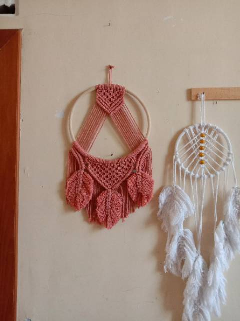 READY STOK) macrame Hiasan dinding daun / macrame wall hanging/ Dekorasi rumah