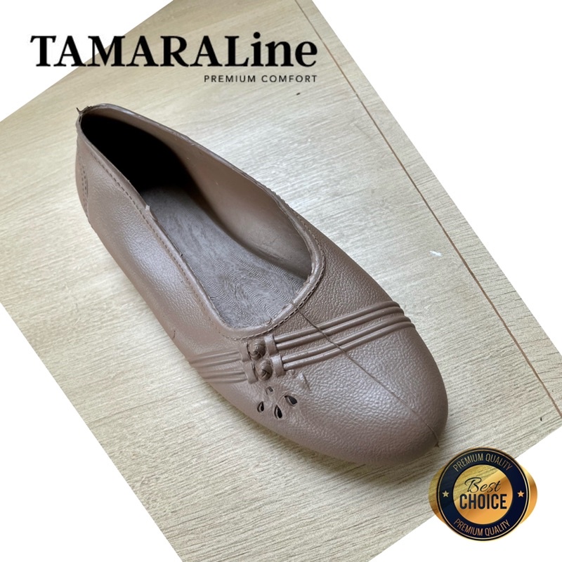 Sepatu Karet Wanita Suster Dewasa / Remaja - TAMARALINE 107 / Bahan Premium Lentur Empuk Ringan Kuat Anti Slip Anti Air / Model Casual Capung Balet Santai Rumah Kerja Outdoor Kamar Mandi  Murah Original