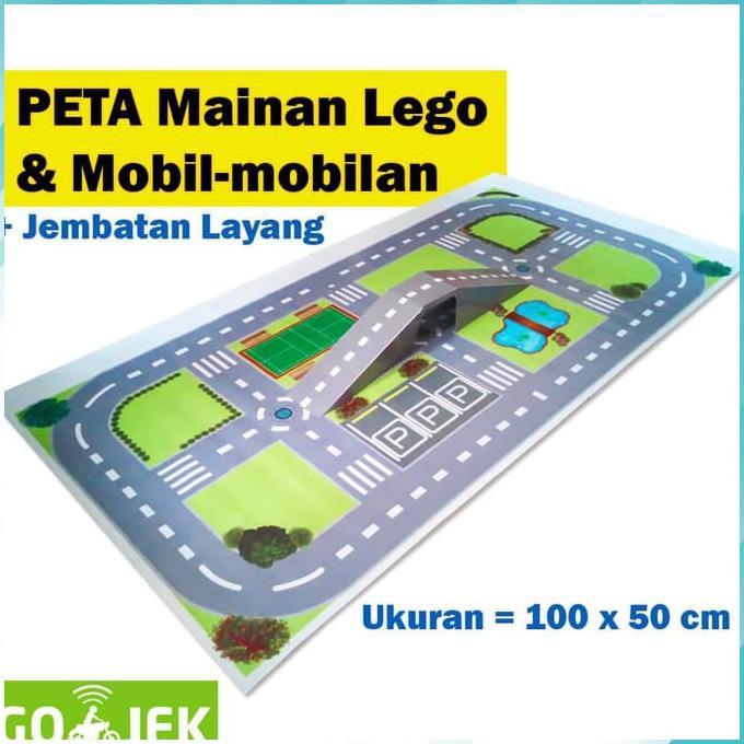 BRICK (LEGO) MAINAN ANAK PETA MAPS JALANAN UNTUK LEGO MOBIL MOBILAN BALOK SUSUN ET992