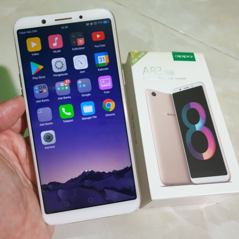 Oppo A83 2/16 Ram 2gb Rom 16gb mulus dan lengkap