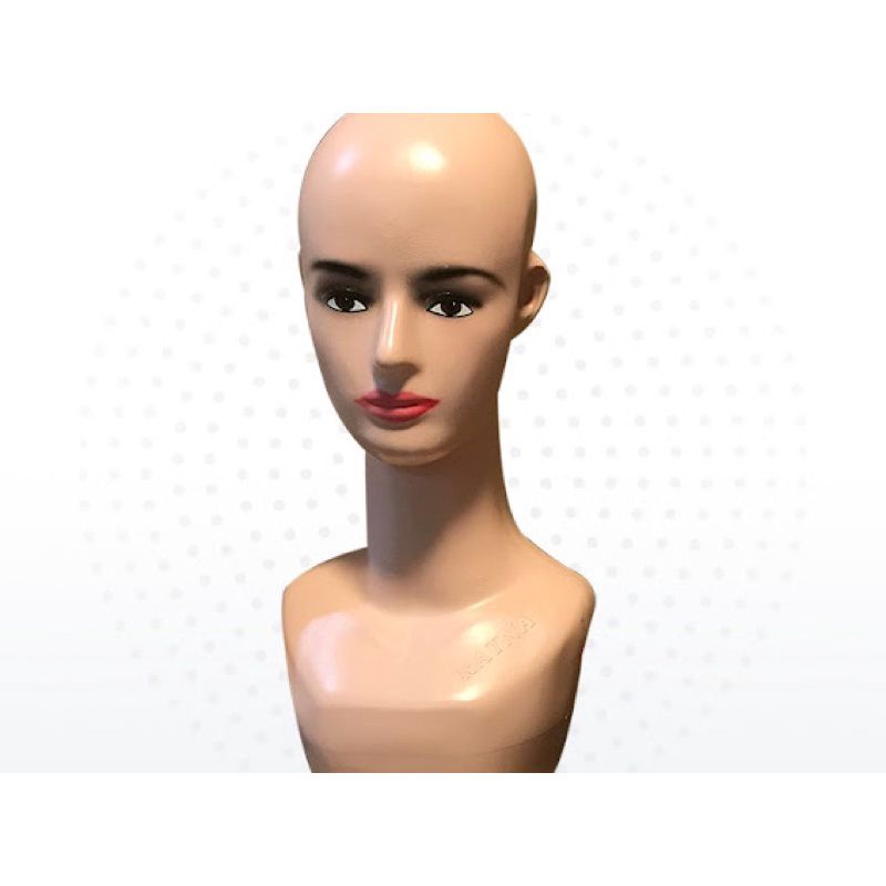 Patung Kepala Wanita Dewasa Patung Kepala Plastik Makeup Display Aksesoris Rambut