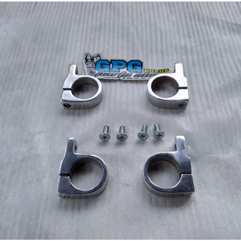 Breket Bracket Bricket Lampu CNC Copy Bpro-Dudukan Lampu Bpro Set Tulangan RX King-As Scorpio/Ninja