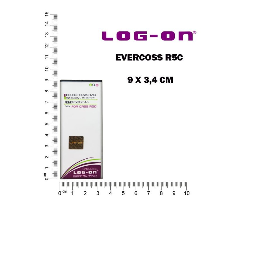 BATERAI LOG ON EVERCOSS R45 - R5C - DOUBLE POWER BATRE