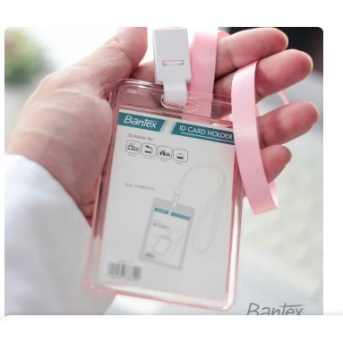 

Buruan Bantex Transparent Id Card Holder Lanyard Potrait Pink #8868 19 Trendi