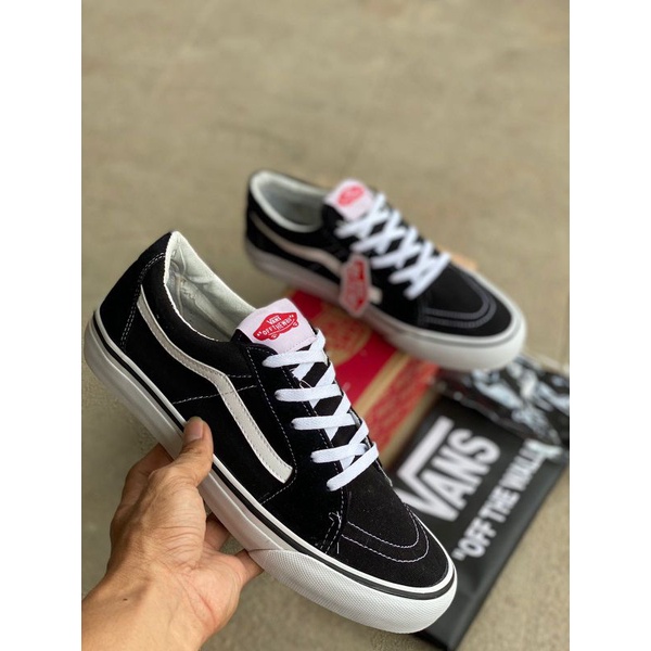 SEPATU SNEAKERS PRIA VANS SK8 LOW CLASIC B/W MIRROR 1:1 HIGH PREMIUM IMPORT