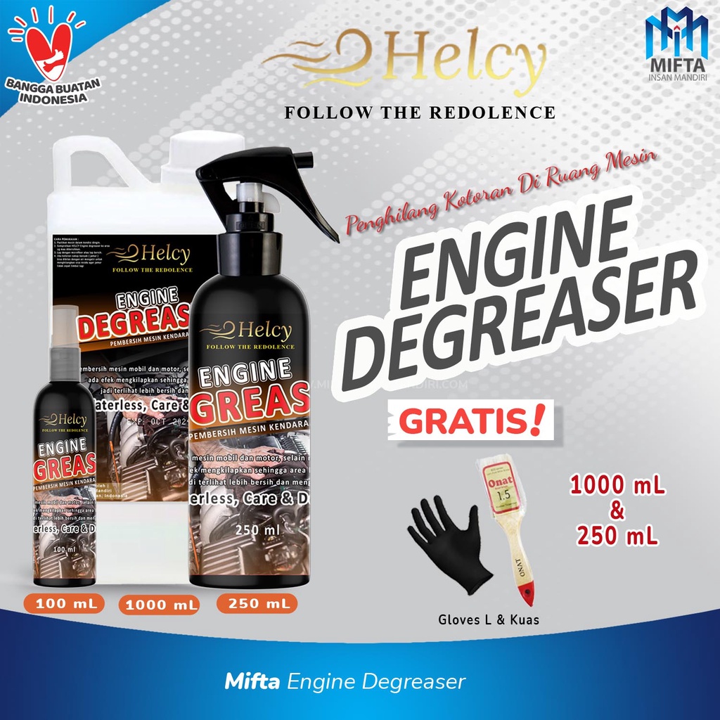 PEMBERSIH MESIN KENDARAAN / HELCY ENGINE DECERASER REFILL 1 LITER