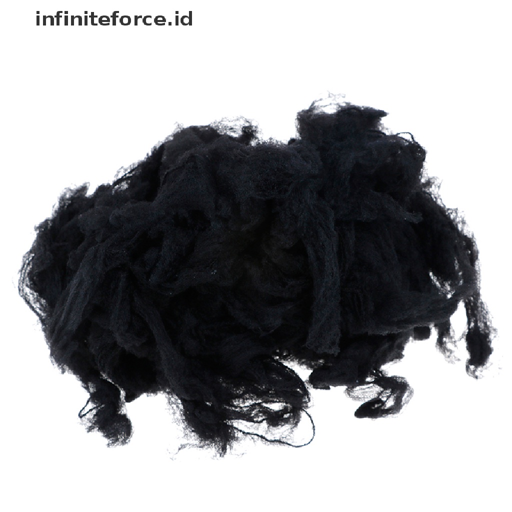 50 / 100pcs Jaring Rambut Elastis Invisible Warna Hitam Untuk Wanita