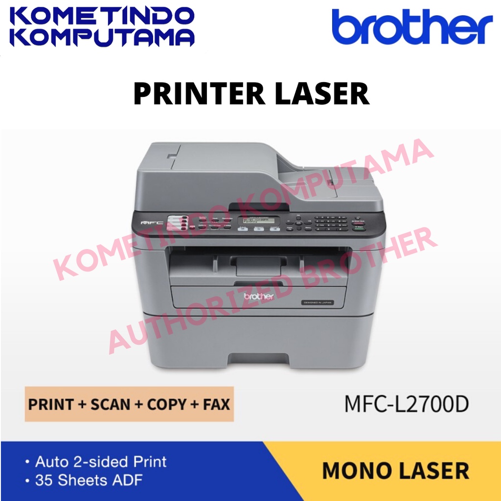 Brother Laser Printer MFCL2700D Print Scan copy Fax MFC L2700D GARANSI RESMI LASERJET