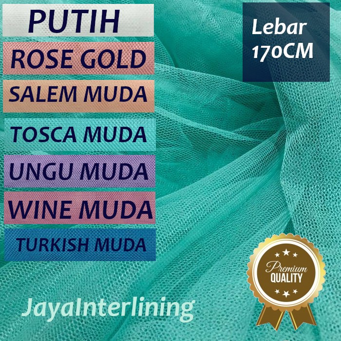 Diserbu Promo Terbatas Kain Soft Tile Tulle Polos Halus Premium - Putih 080