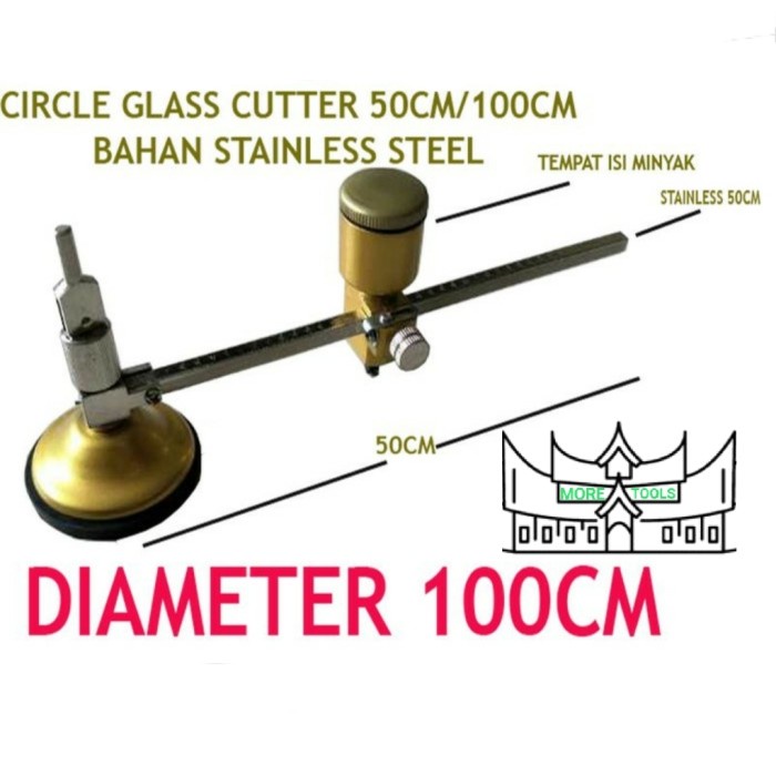 

Alat Jangka Pemotong Kaca Lingkaran 50Cm Circle Glass Cutter 36050Cm