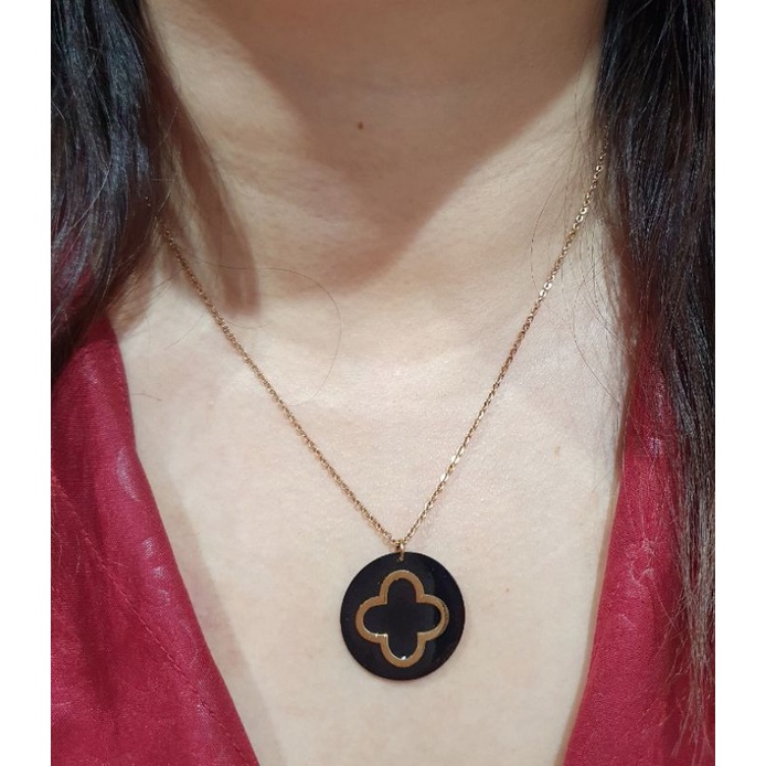 Kalung Titanium Asli Premium Quality Anti karat anti alergi Stainless steel H 8829