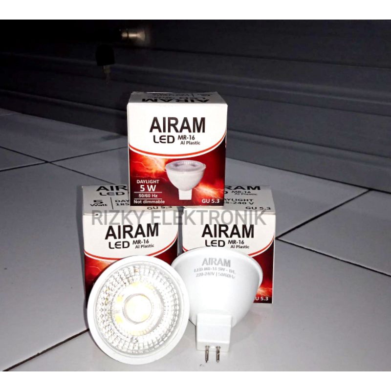 Lampu Sorot LED Spotlight 5W 5 Watt MR-16 AIRAM Putih Daylight