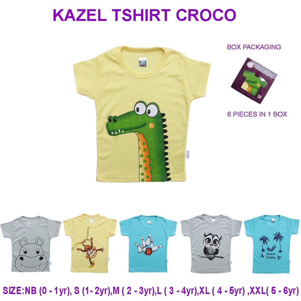 PNB155 KAOS ANAK KAZEL TSHIRT CROCO EDITION