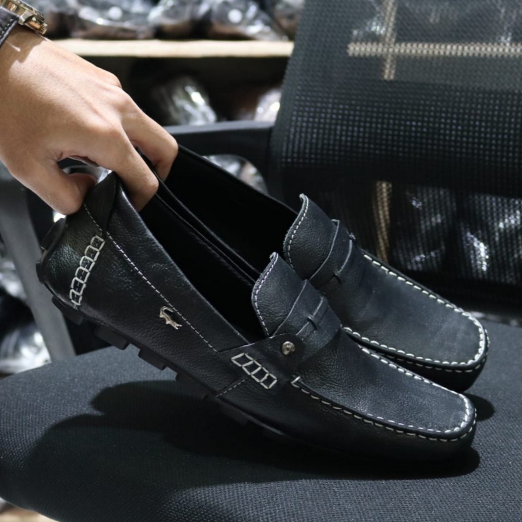 SEPATU SLOP KULIT ASLI PRIA KEREN TRENDY SLIP ON FORMAL KEKINIAN COWO MUDA TUA PUNYA GAYA WIB