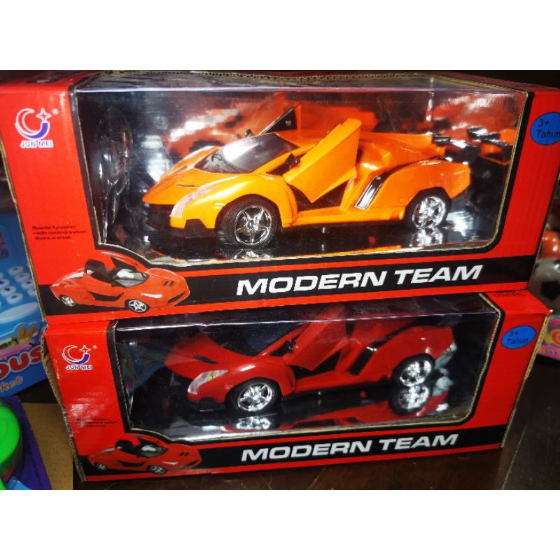 Mainan mobil remote control jeep polisi mini car rc rock crawler 1:43 dino