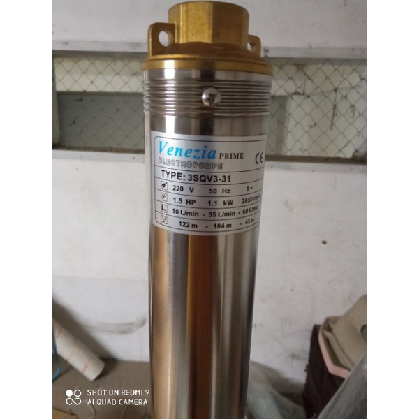 Submersible 1.5 HP casing 3 inchi merk Venezia