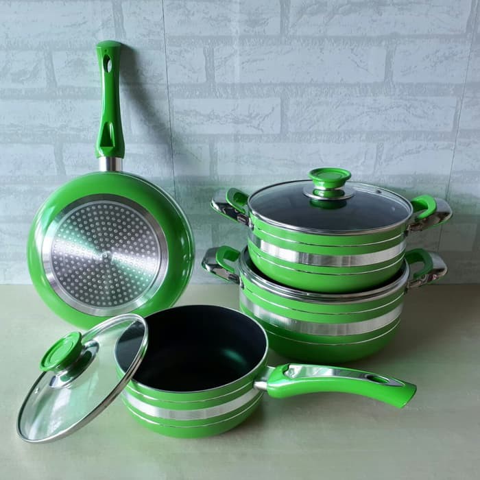 PGJ - Panci Set Apple Green 7 Pcs