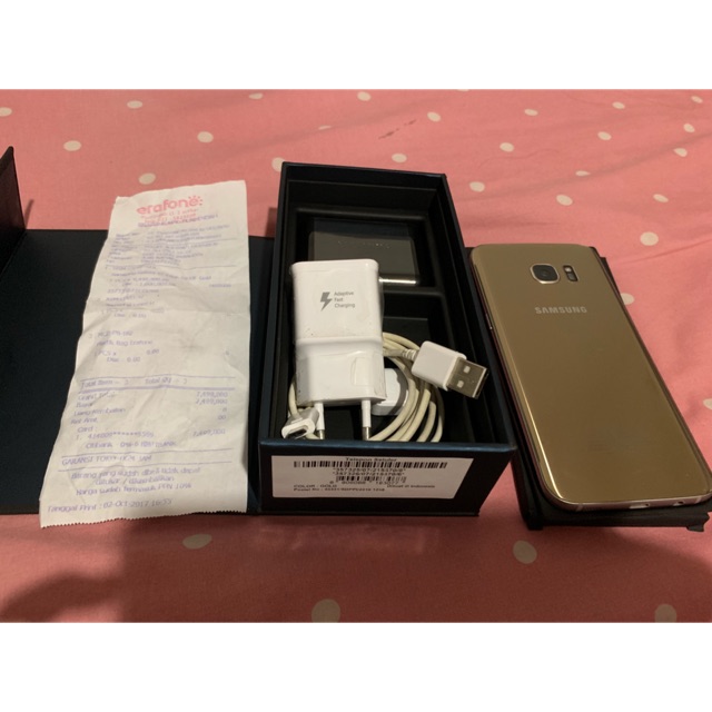 ORIGINAL ERAFONE SAMSUNG S7 EDGE 32GB FULLSET MULUS PEMAKAIAN WANITA