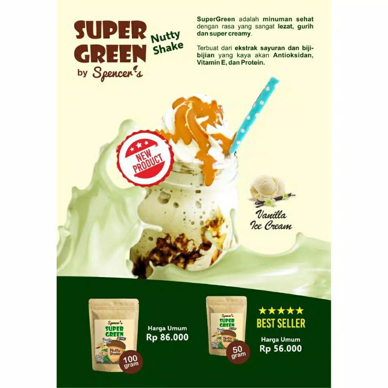 Spencer Super Green Nutty Shake 100 Gram