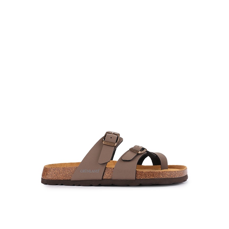 SANDAL JEPIT KULIT GRUNLAND PRIA ORIGINAL CASUAL ASLI COKLAT GRM01