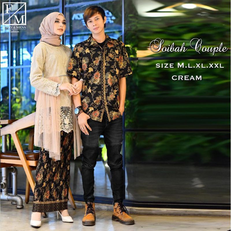 Set _new couple Kebaya Humaira//kebaya modern//kebaya couple//kebaya pesta