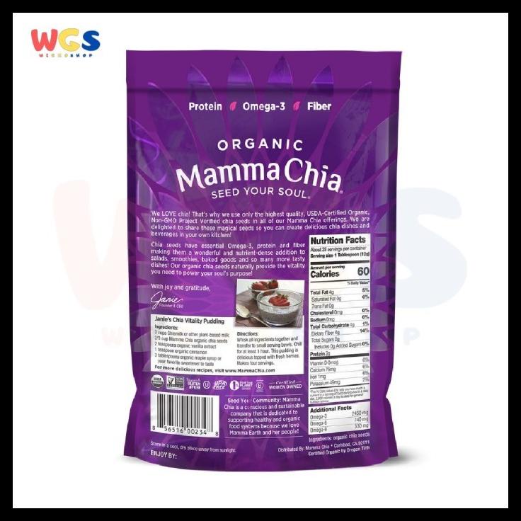 

DISKON TERBATAS !!! MAMMA CHIA ORGANIC WHITE CHIA SEED USDA ORGANIC 12OZ 340G TERLARIS