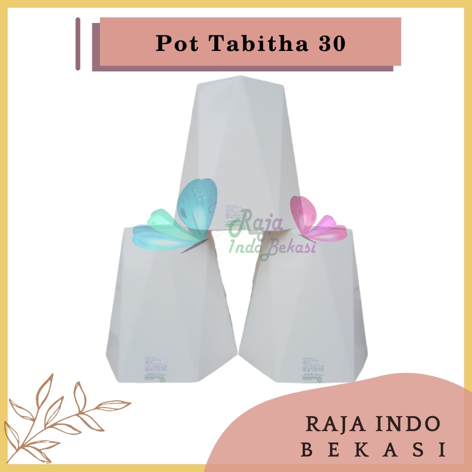 Pot Tabitha Diamond 30 Putih Pot Bunga Tanaman Tinggi Pot Diamond Tabitha Putih Pink 20 25 30 35 Grosir - Bukan Pot Tabitha Prisma 20 30