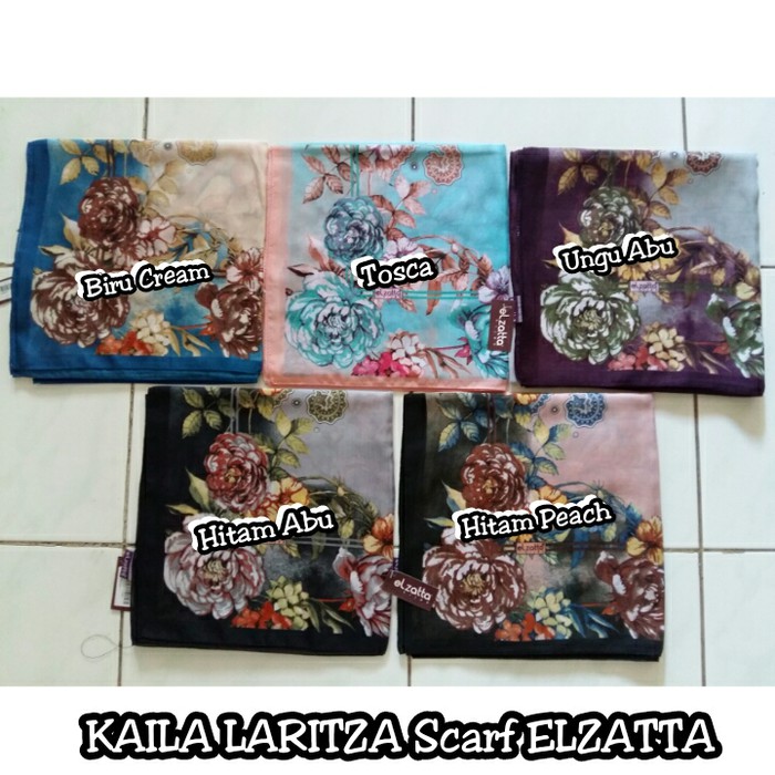 Promo Hijab Kerudung Segi Empat KAILA LARITZA Scarf ELZATTA Original Diskon