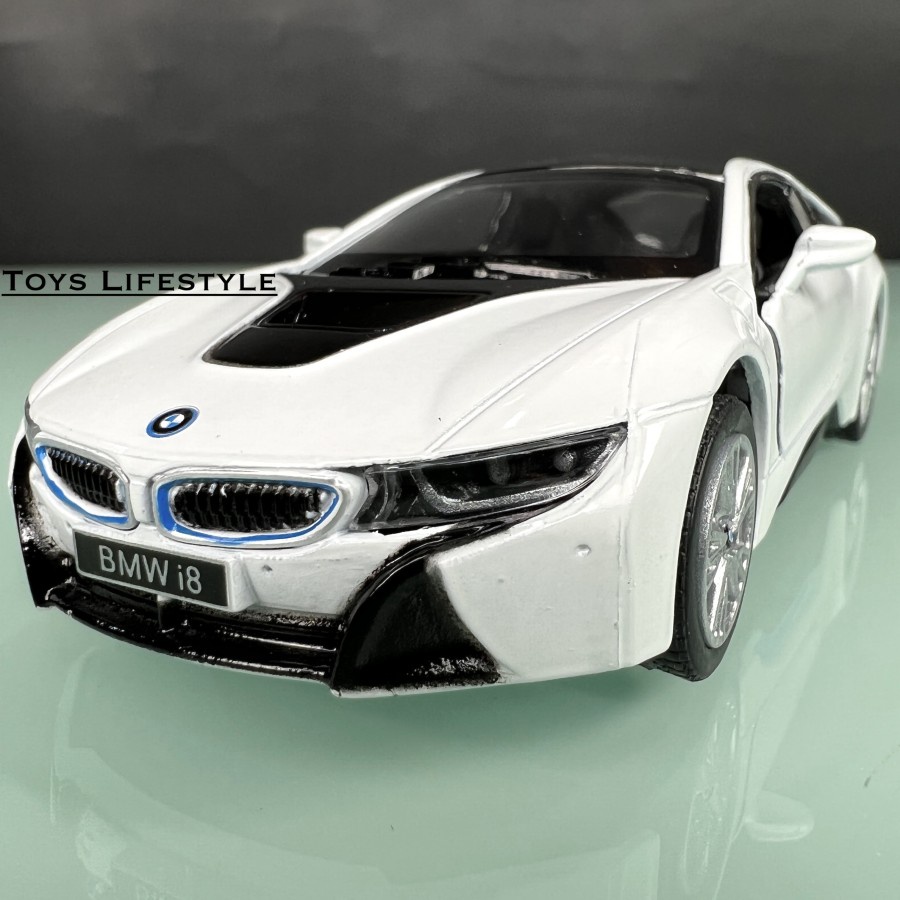 Jual Kinsmart Diecast BMW i8 Skala 132 (Putih)